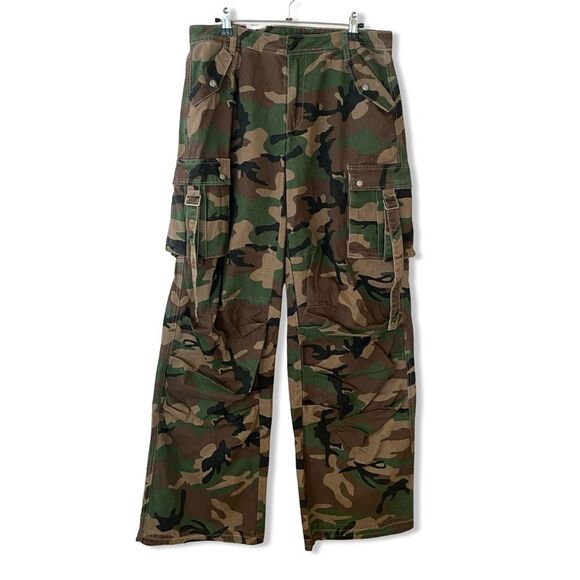 SER.O.YA Jane camo cargo Pants low rise loose fit baggy NWT 26 - Picture 10 of 16
